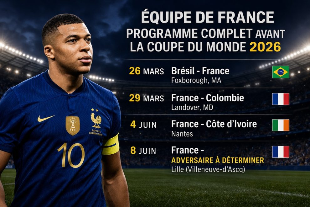 Programme France avant Coupe du Monde